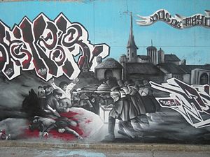 Archivo:Graffiti Tres de Mayo (detalle)