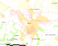 Map commune FR insee code 12202