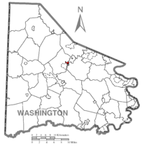 Map of Houston, Washington County, Pennsylvania Highlighted.png