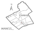 Map of Weissport, Carbon County, Pennsylvania Highlighted