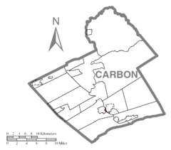 Map of Weissport, Carbon County, Pennsylvania Highlighted.png