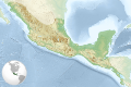 Mesoamerica topographic map-blank