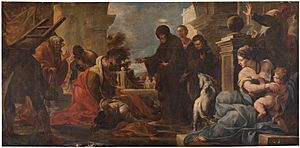 Archivo:Milagro de San Francisco de Paula, de José Jiménez Donoso (Museo del Prado)