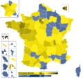 Présidentielle 2022 T2 carte par département & région