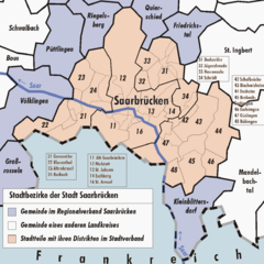 Archivo:Stadtbezirke der Stadt Saarbrücken