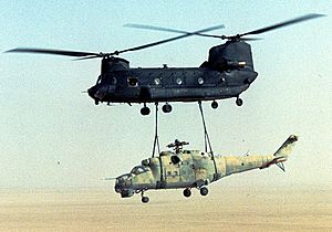 Archivo:US Army 160th SOAR(A) CH-47 sling-load a Mi-24 out of Chad-Operation Mount Hope III