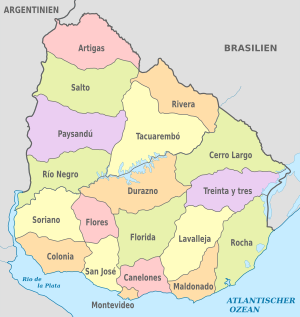 Archivo:Uruguay, administrative divisions - de - colored