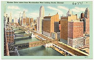 Archivo:Wacker Drive taken from Merchandise Mart looking south, Chicago (60771)
