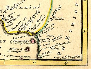 Archivo:1729 West Africa map (Cameroon & Nigeria)