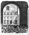 1865-08-20, El Museo Universal, Entrada del cadáver del infante don Francisco en el patio de los Reyes del monasterio de San Lorenzo