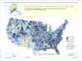 2010 US Census Percent Change in Hispanic Population by County
