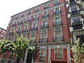 A brick building at Barrio de Salamanca Madrid, Spain
