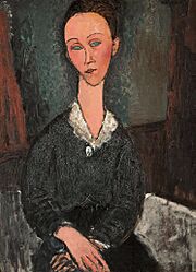 Archivo:Amedeo Modigliani, 1917, Femme au col blanc, oil on canvas, 81 x 60.2 cm, Musée des Beaux-Arts de Grenoble