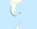 Cinclodes antarcticus map