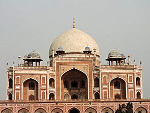 Closer view of tomb Humayun Delhi, India . 05