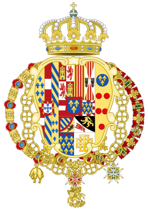 Archivo:Coat of Arms of Infante Charles of Spain as King of Naples and Sicily