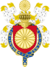 Coat of Arms of Japanese Emperor (Knight of the Garter Variant).svg