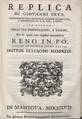 Giovanni Benedetto Ceva – Replica di Giovanni Ceva, commissario dell'arciduc, 1717 - BEIC 13326368