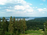 Lake Kermajärvi from Pääskyvuori