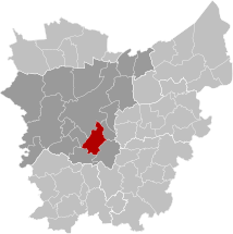 Merelbeke East-Flanders Belgium Map.svg