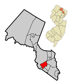Passaic County New Jersey Incorporated and Unincorporated areas Totowa Highlighted.svg