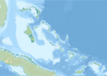 Relief map of Bahamas