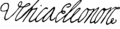 Signature of Ulrika Eleonora of Sweden