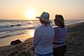 Two at the beach punta carnero watching the sunset