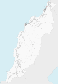Ubicación de Gafa (en rojo) en el municipio de Puerto del Son.