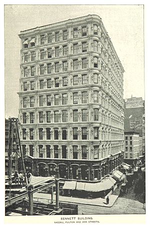 Archivo:(King1893NYC) pg841 BENNETT BUILDING. NASSAU, FULTON AND ANN STREETS