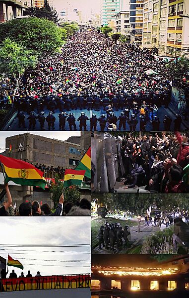 2019 Bolivian protests collage