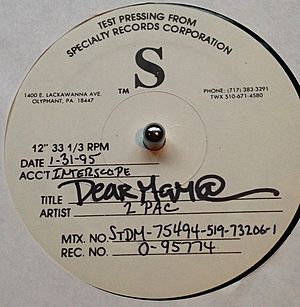 Archivo:2Pac - Dear Mamma-Old School (test pressing single) (Side A)