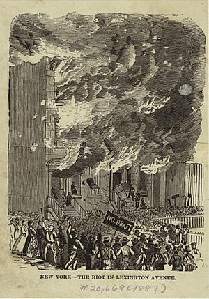 Archivo:Anti Civil War Draft Rioters in Lexington Avenue New York 1863