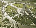 Azadi Square & Azadi Tower, aerial view 1971