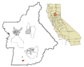 Butte County California Incorporated and Unincorporated areas Gridley Highlighted