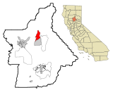 Butte County California Incorporated and Unincorporated areas Magalia Highlighted.svg