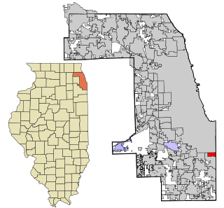 Cook County Illinois incorporated and unincorporated areas Burnham highlighted.svg