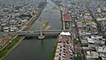 Foto panorámica drone vista puente y malecón de Quevedo
