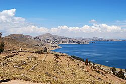 Jezero Titicaca cestou do La Pazu - panoramio.jpg