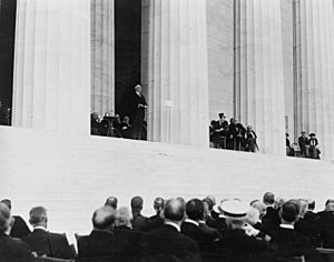 Archivo:Lincoln Memorial Dedication with President Harding