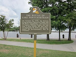 Mandeville Battle of Lake Pontchartrain plaque.JPG