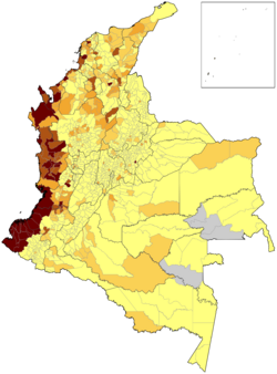 Mapa de Colombia (población afrodescendiente 2005).svg