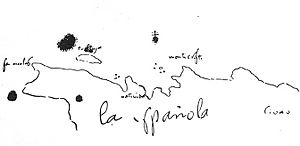 Archivo:Mapa de La Española realizado por Colón