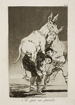 Archivo:Museo del Prado - Goya - Caprichos - No. 42 - Tu que no puedes