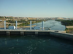 Archivo:Nile Aswan low dam1