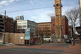 Park Avenue West Tower - construction stopped 20100228 - Portland Oregon