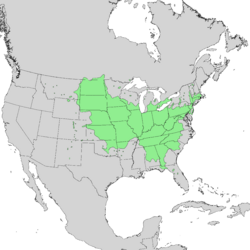 Distribución de Prunus americana