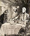 Sandels han satt i Pardala by, Åt frukost i allsköns ro - teckning av Albert Edelfelt