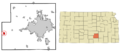 Sedgwick County Kansas Incorporated and Unincorporated areas Cheney Highlighted