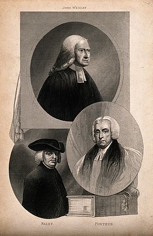 Archivo:Three churchmen; John Wesley, William Paley, and Beilby Port Wellcome V0006791